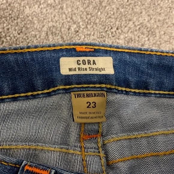 True Religion Cora Mid-Rise Straight Leg Jeans – Size 23 – NWOT - Picture 12 of 15